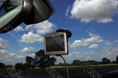 GPS on car window