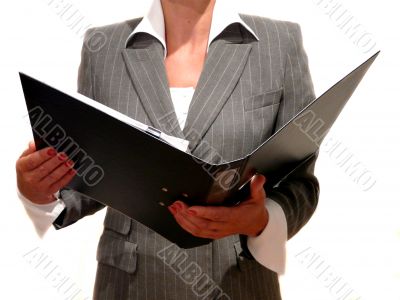 Woman with folder