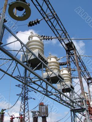 industrial cloudscape with power towers
