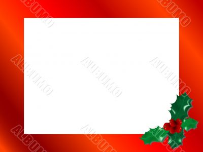Red christmas frame