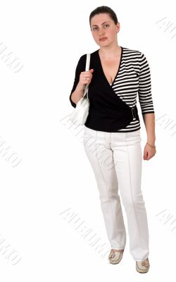 girl with a handbag