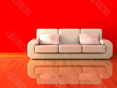 Interior of a living room. 3D image.