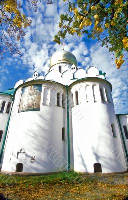 View of russian cathedral from below
