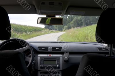car on a country road