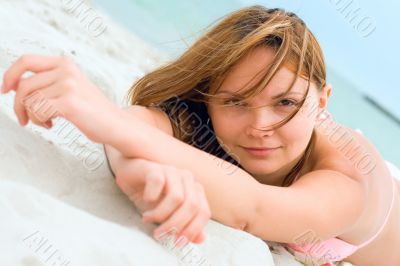 attractive woman on the beach