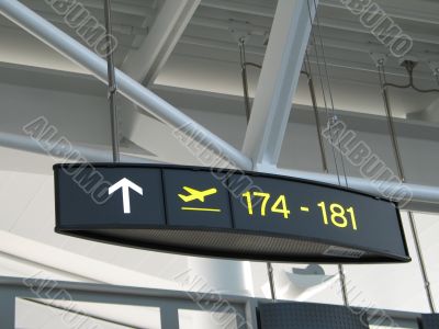 airport gate signs