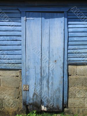 old blue door