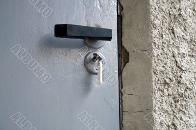 Closed door with key