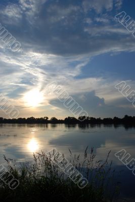 Decline on the river in the Moscow area