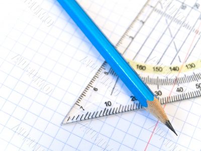 triangle and pencil