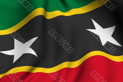 Rendered Saint Kitts and Nevis Flag