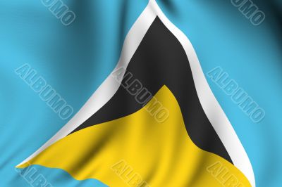 Rendered Saint Lucian Flag