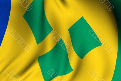 Rendered Saint Vincentian Flag