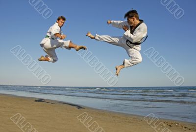 taekwondo on the beach
