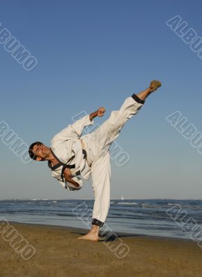 karate on the beach