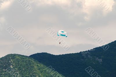 Parachute in the sky
