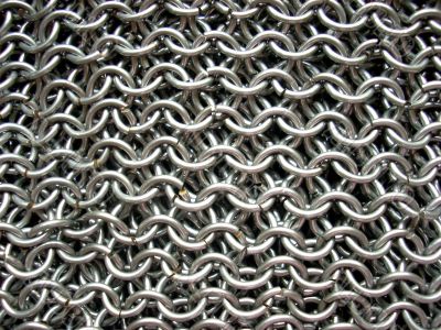 texture of antique chain mail