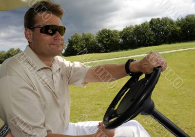 Golf cart driver