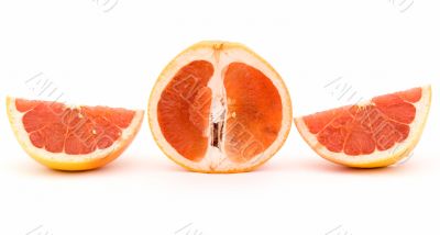 cut grapefruit