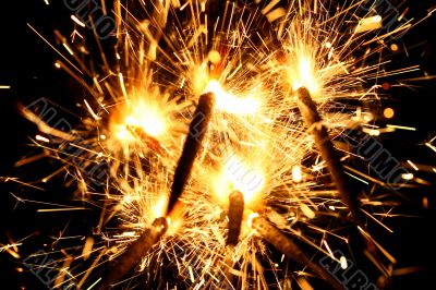 yellow sparkler