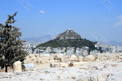 Lykavittos hill in Athens