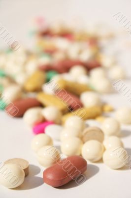 Pile of spilled pills