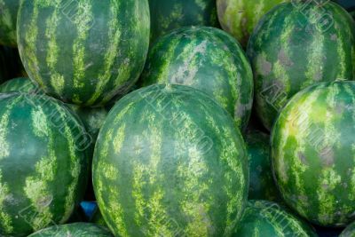 Watermelons on the market