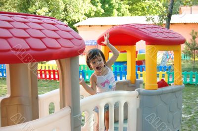 Girl in Children`s Village