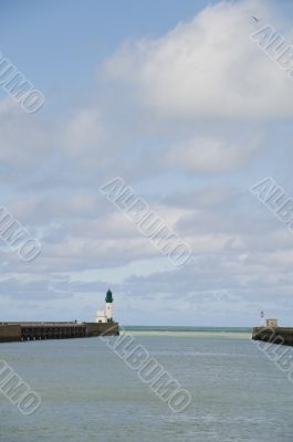 Lighthouse in green and white
