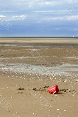 Toy bucket at the beach