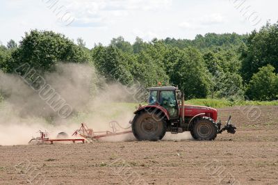 a tractor