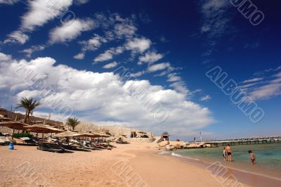 People on a beach