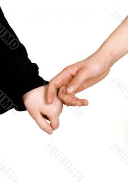 holding hands