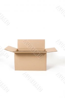 cardboard box isolated on white