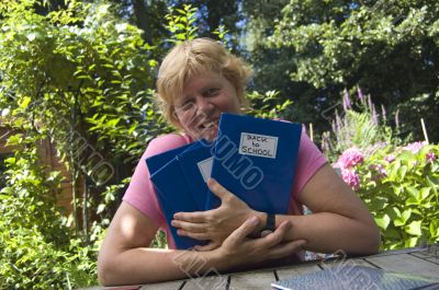 elderly woman is going back to school
