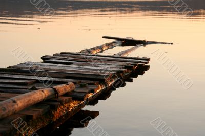 ruinous of a foot-bridge