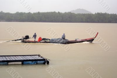 Boat and rain
