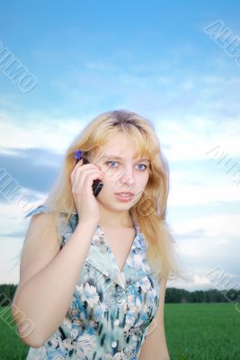 Business woman using a mobile phone