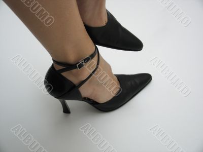 black high heels