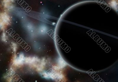 Digital created starfield with cosmic Nebula