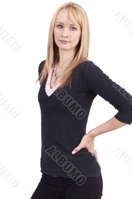 Beautiful blonde businesswoman