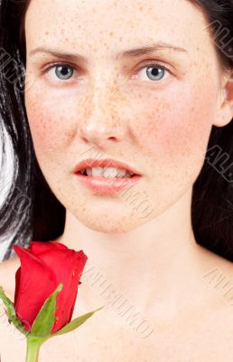Portrait of beautiful brunette woman