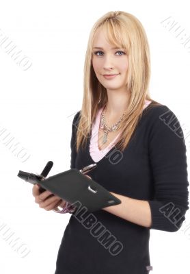 Beautiful blonde businesswoman