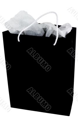 black paper shopping bag