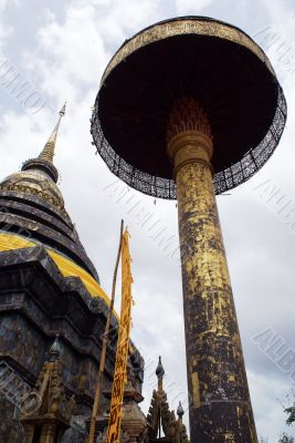 Stupa and big umbrella