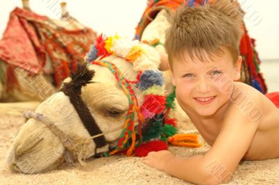 The boy and camel