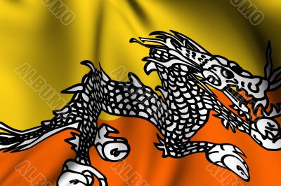 Rendered Bhutanese Flag