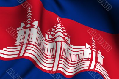 Rendered Cambodian Flag