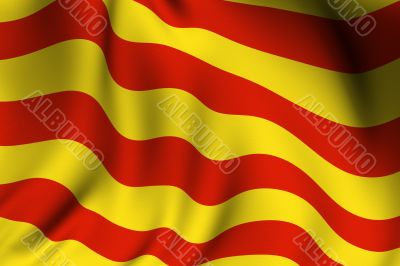 Rendered Catalunyan Flag