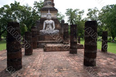 Buddha and columns